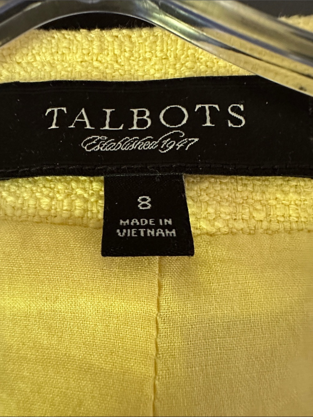 Talbots Bright Yellow Round-Neck Button Jacket - Picture 2 of 5